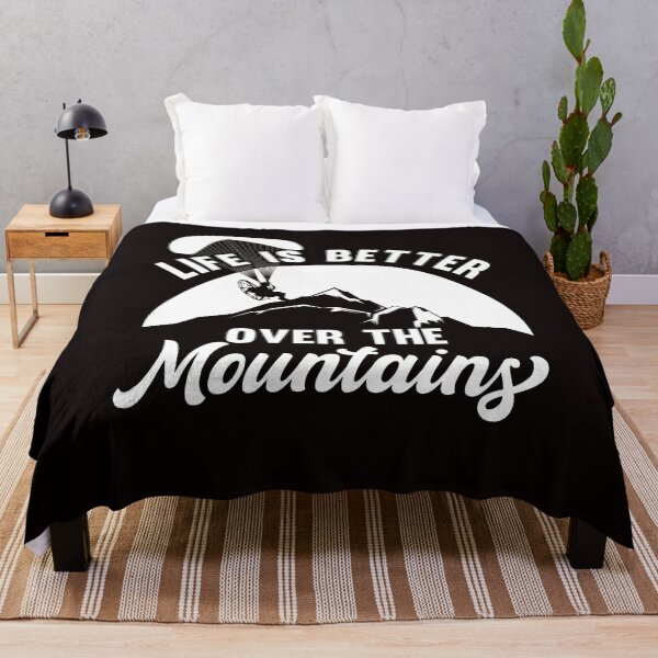 Item preview, Life Better Over Mountains Paramotor Paragliding Skydiving designed and sold by TomGiantDesigns.