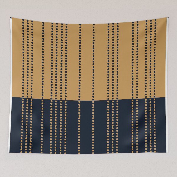 Item preview, Spotted Stripes, Navy and Mustard designed and sold by meggydesigns.