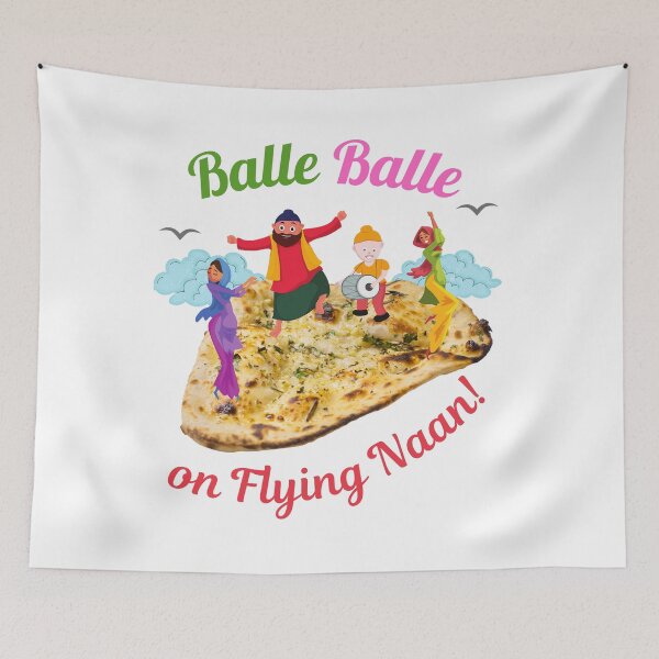 Item preview, Balle Balle on flying NAAN! | Sky Bhangra | Funny Desi designed and sold by CosmicStory.