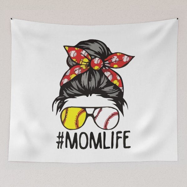 Artikelvorschau, Womens Mom Life Softball Baseball Muttertag entworfen und verkauft von MGHdesign.