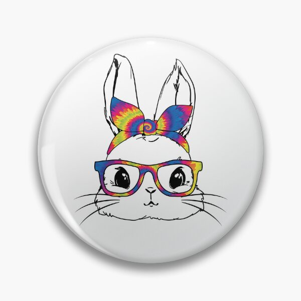 Item preview, Cute Bunny Face Tie Dye Glasses Easter Day designed and sold by Tatus Brinal.