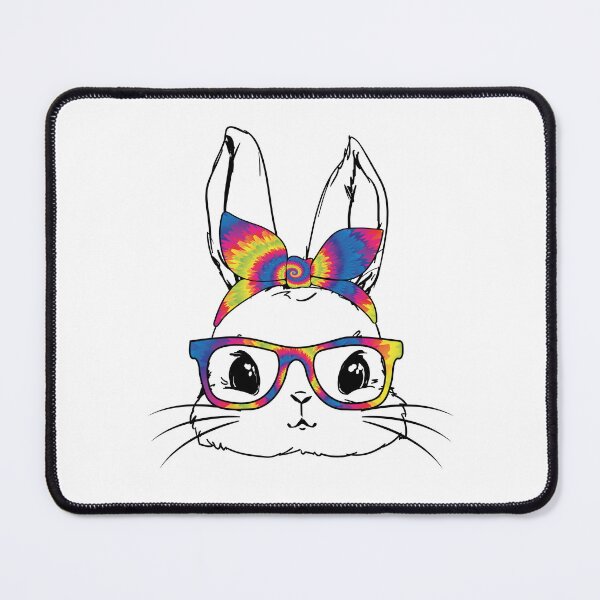 Item preview, Cute Bunny Face Tie Dye Glasses Easter Day designed and sold by Tatus Brinal.