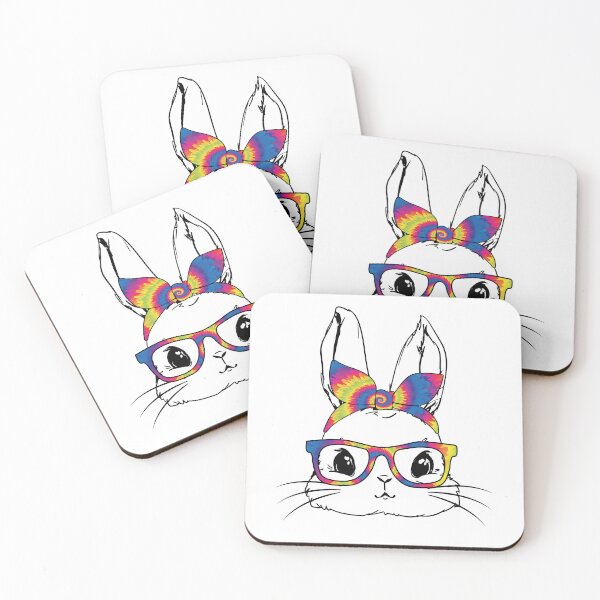 Item preview, Cute Bunny Face Tie Dye Glasses Easter Day designed and sold by Tatus Brinal.