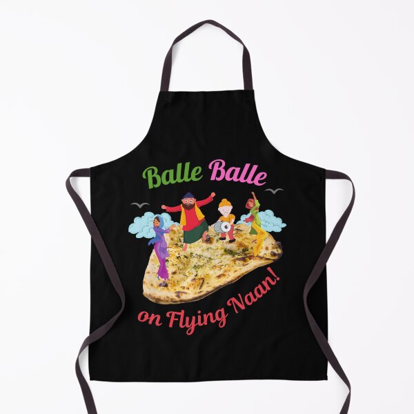 Item preview, Balle Balle on flying NAAN! (in black) | Sky Bhangra | Funny Desi designed and sold by CosmicStory.