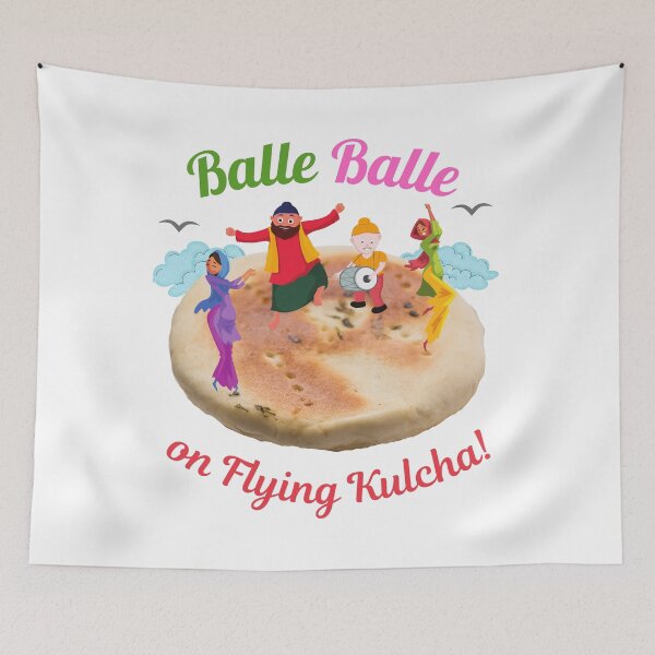 Item preview, Balle Balle on flying KULCHA! | Sky Bhangra | Funny Desi designed and sold by CosmicStory.