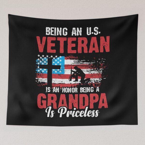 Item preview, BEING AN U S VETERAN IS AN HONOR BEING A GRANDPA designed and sold by PaulCharles12.