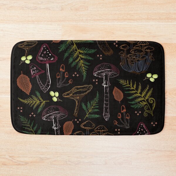 Item preview, midnight forest mushrooms  designed and sold by Pacesyte.