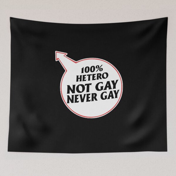 Item preview, 100% Hetero Not Gay Never Gay designed and sold by Theparticular.