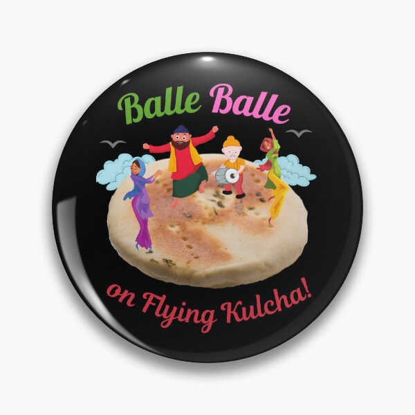 Item preview, Balle Balle on flying KULCHA! (in black) | Sky Bhangra | Funny Desi designed and sold by CosmicStory.