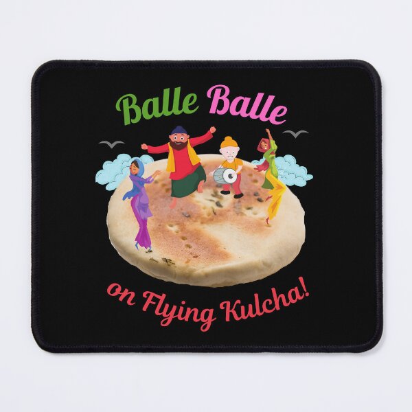 Item preview, Balle Balle on flying KULCHA! (in black) | Sky Bhangra | Funny Desi designed and sold by CosmicStory.