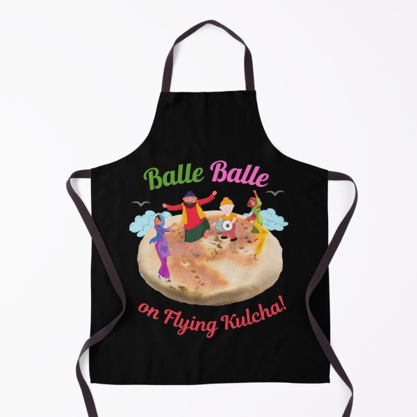 Item preview, Balle Balle on flying KULCHA! (in black) | Sky Bhangra | Funny Desi designed and sold by CosmicStory.