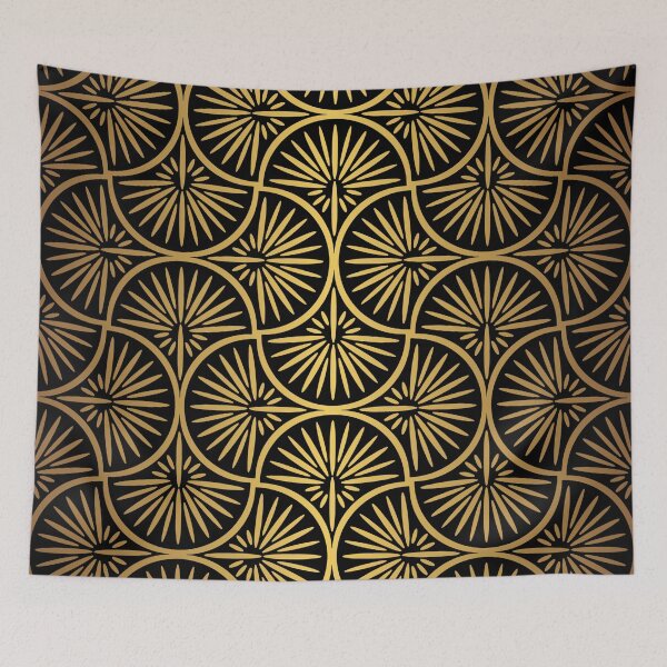 Item preview, Vintage Geometric Art Deco Pattern On Black designed and sold by Vic Torys ☆.