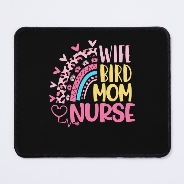 Item preview, Wife Bird Mom Nurse Mothers Day Nurses Day Leopard Rainbow designed and sold by EasyPrintGift.