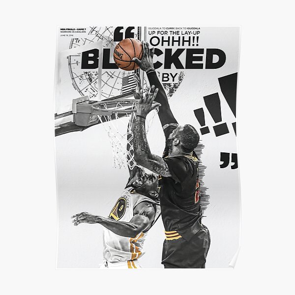 LeBron James Chasedown Block André Iguodala Poster