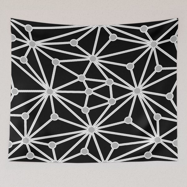 Item preview, Abstract geometric pattern - gray, black and white. designed and sold by K.S ART.