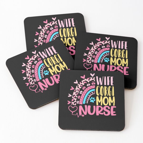 Item preview, Wife Corgi Mom Nurse Mothers Day Nurses Day Leopard Rainbow designed and sold by EasyPrintGift.