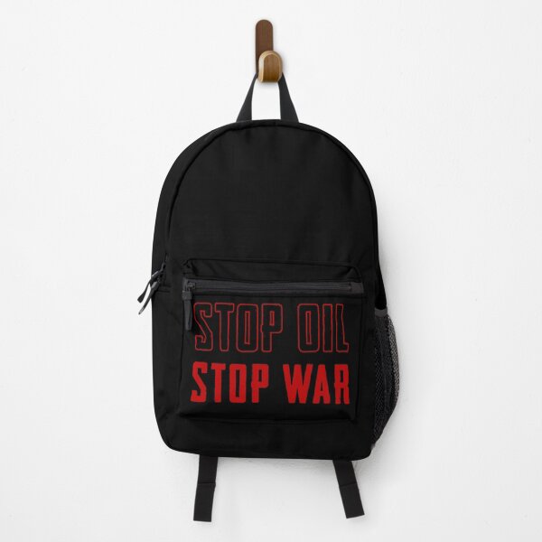 Item preview, Stop oil stop war designed and sold by Signs for Dark Times.