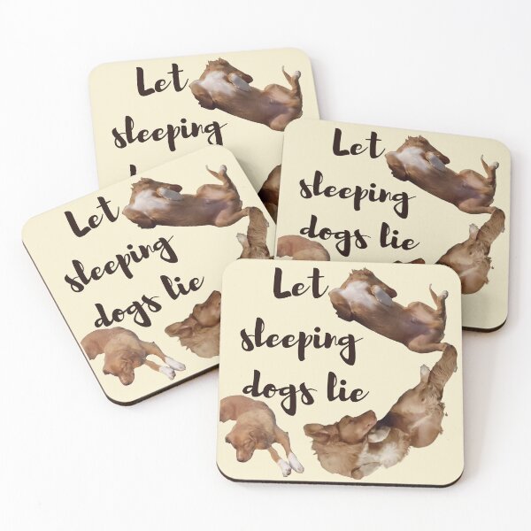 Item preview, Let sleeping dogs lie, funny duck tollers, toller sleeping positions,nsdtr designed and sold by TollerKing.