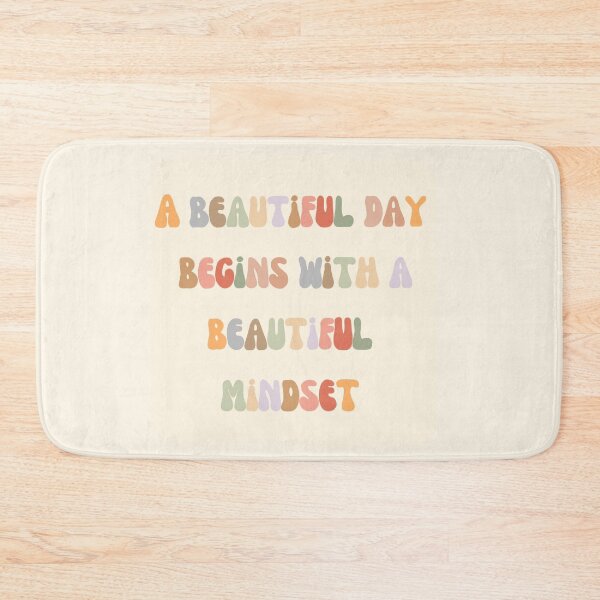 Item preview, A beautiful day begins with a beautiful mindset, Inspirational life quote (colour palette, color palete) designed and sold by Sanaura.
