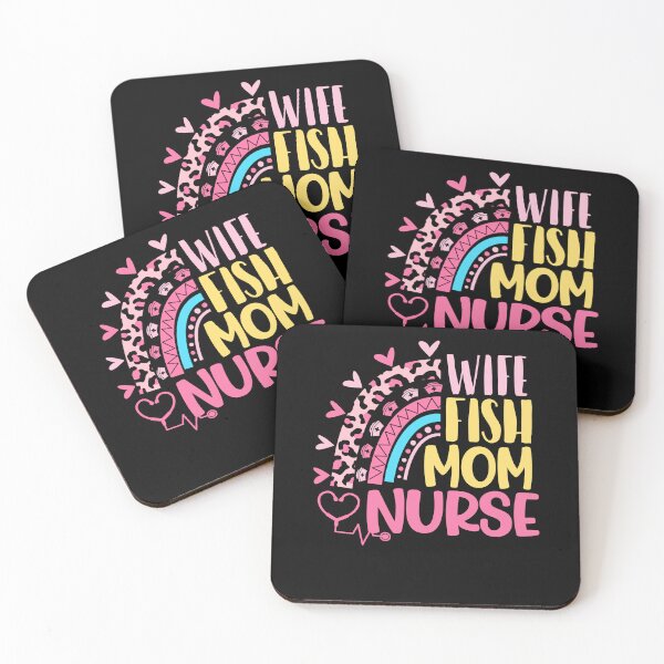 Item preview, Wife Fish Mom Nurse Mothers Day Nurses Day Leopard Rainbow designed and sold by EasyPrintGift.
