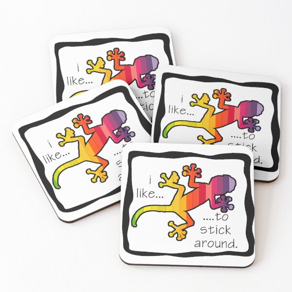 Item preview, Rainbow Gecko I like to Stick around. designed and sold by LanrivArtStudio.