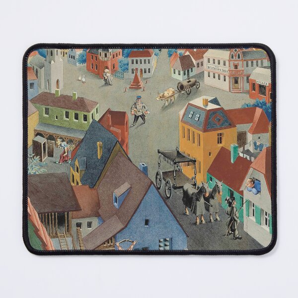 Item preview, Small Town by Georg Scholz - Vintage Art designed and sold by RickE.