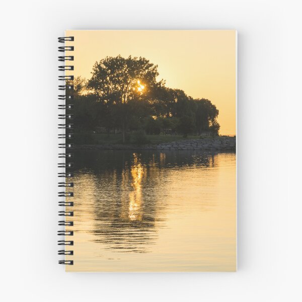 Item preview, Golden Summer Vibe - Behind Trees Sunrise Lake Ontario Toronto designed and sold by Georgia Mizuleva.