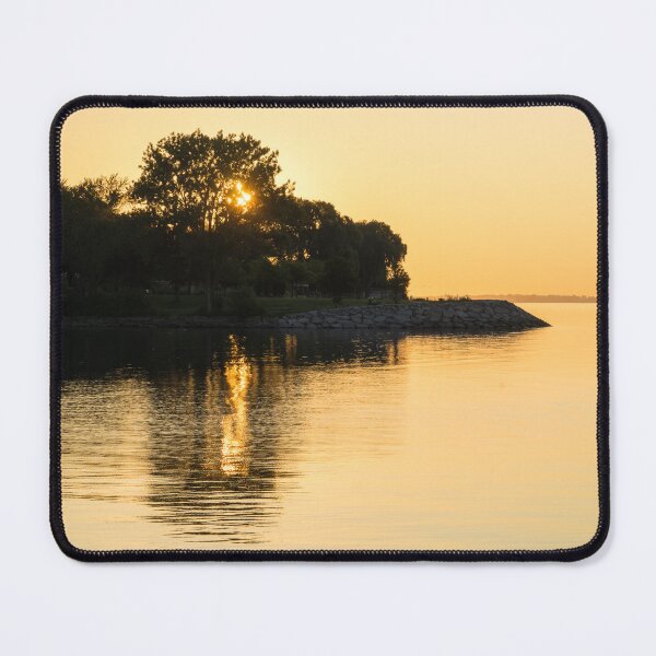 Item preview, Golden Summer Vibe - Behind Trees Sunrise Lake Ontario Toronto designed and sold by Georgia Mizuleva.