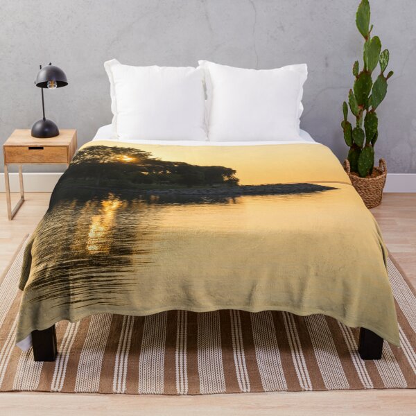 Item preview, Golden Summer Vibe - Behind Trees Sunrise Lake Ontario Toronto designed and sold by Georgia Mizuleva.