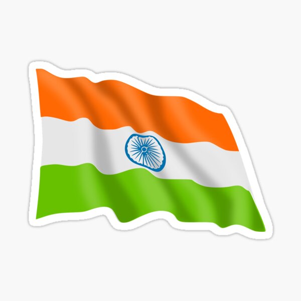 "Indian Flag" Sticker by IndiaHindi7 Redbubble