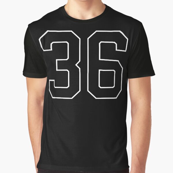 Artikel-Vorschau von Schwarzes Glückssporttrikot mit der Nummer 36 sechsunddreißig, designt und verkauft von HeavyStyle.