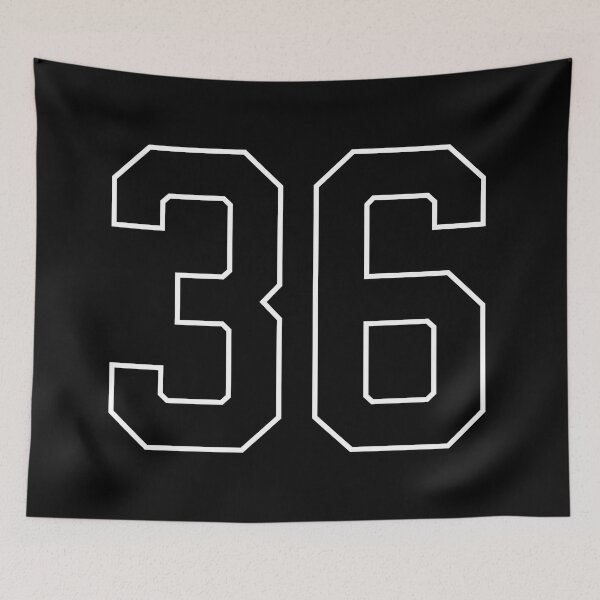 Item preview, Black Number 36 lucky sports jersey thirty six designed and sold by HeavyStyle.