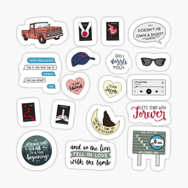 Jessica Stanley Twilight Quote Sticker for Sale by LilacWaves