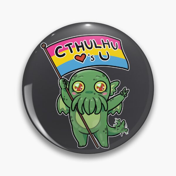 Item preview, Cthulhu With Pan Pride Flag designed and sold by CarysBowenArt.