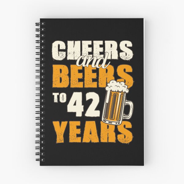 Item preview, Cheers and Beers to 42 years, funny birthday gift designed and sold by HeavyStyle.