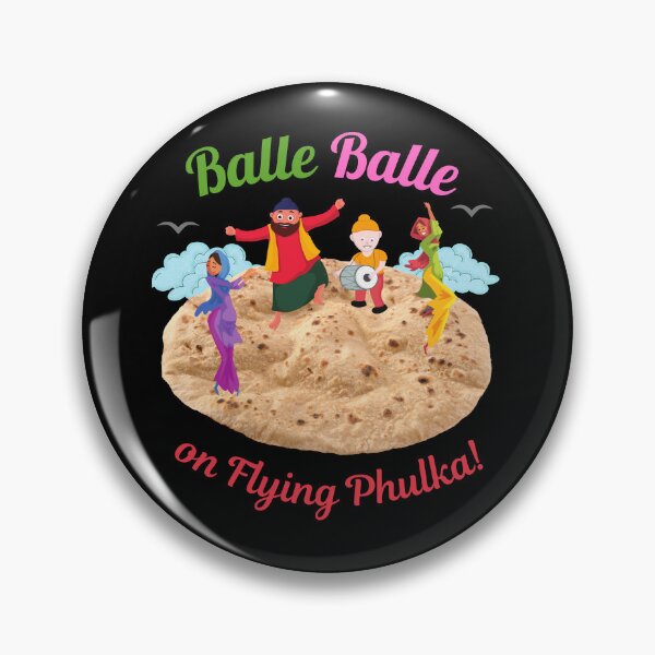 Item preview, Balle Balle on flying PHULKA! (in black) | Sky Bhangra | Funny Desi designed and sold by CosmicStory.