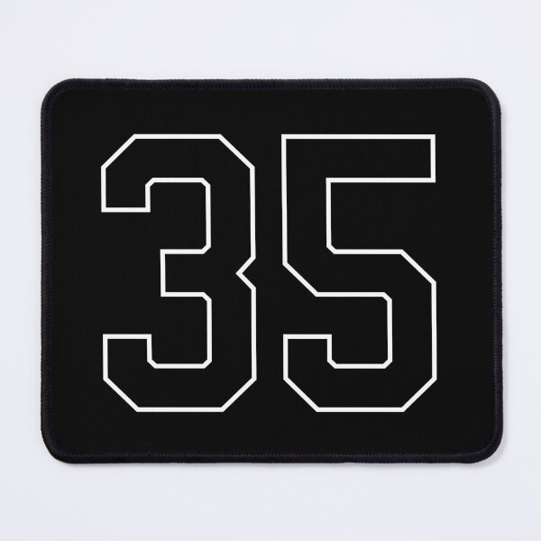 Item preview, Black Number 35 lucky sports jersey thirty five designed and sold by HeavyStyle.