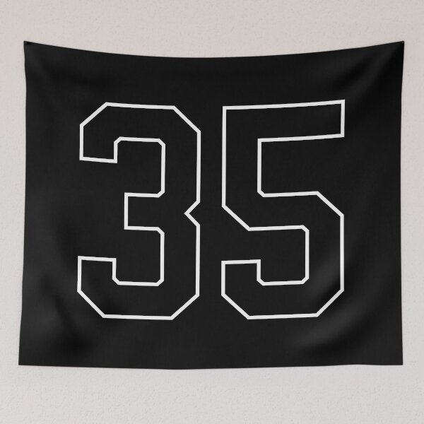 Item preview, Black Number 35 lucky sports jersey thirty five designed and sold by HeavyStyle.