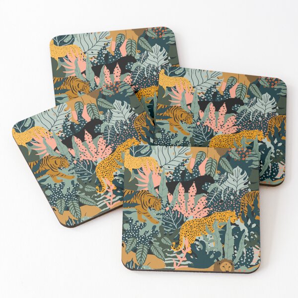 Item preview, Wild Cats Seamless Tropical designed and sold by Ala Muk.