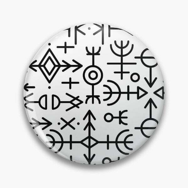 Artikelvorschau, Wikinger Runen skandinavisches nordisches Futhark-Muster weiß entworfen und verkauft von SoccaTamam.