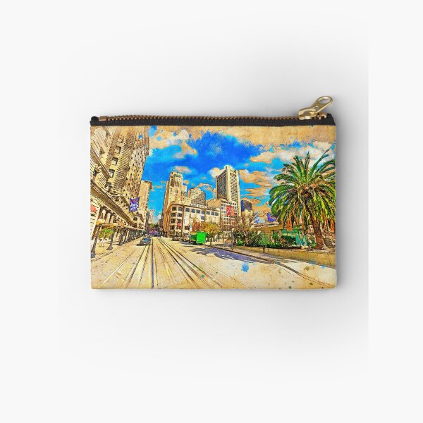 Item preview, Union Square near Powell Street in San Francisco - digital painting designed and sold by NickoPrints.