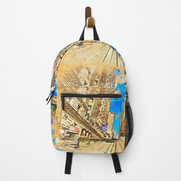 Item preview, Union Square near Powell Street in San Francisco - digital painting designed and sold by NickoPrints.