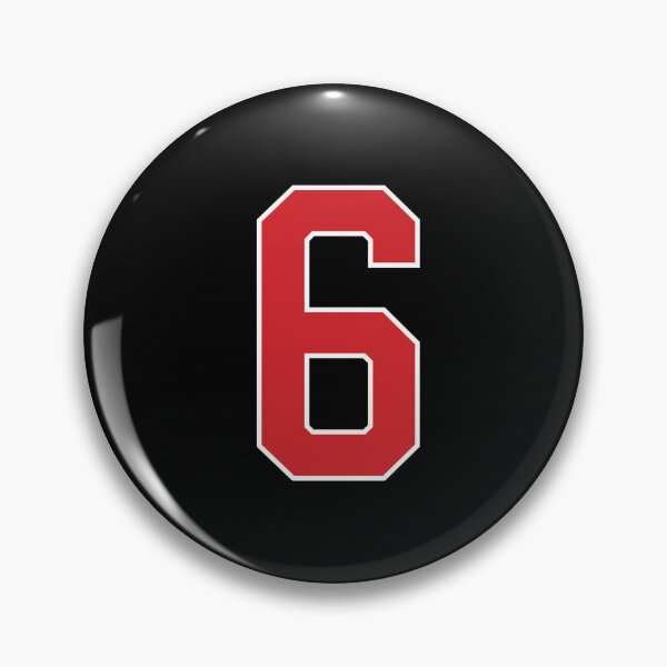 Item preview, Sports Number 6, red black color lucky sport six designed and sold by ArtIsParty.