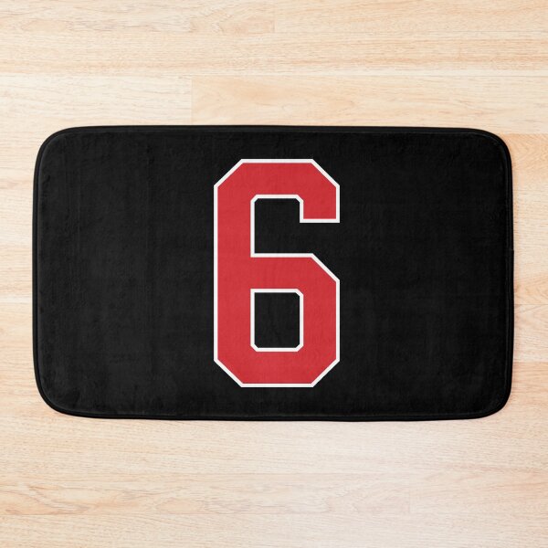 Item preview, Sports Number 6, red black color lucky sport six designed and sold by ArtIsParty.