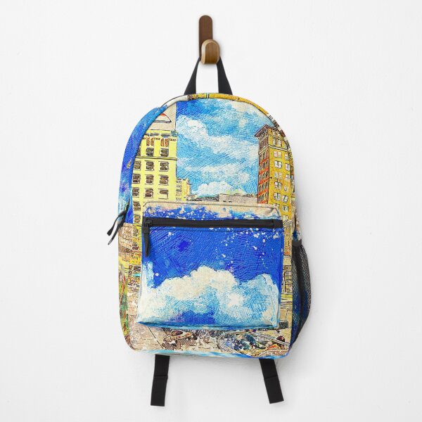 Item preview, Union Square with the Dewey Monument in San Francisco - colored drawing designed and sold by NickoPrints.