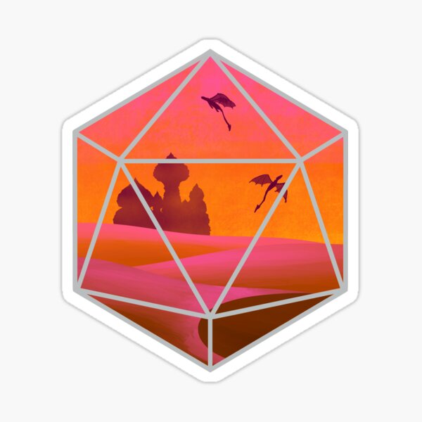 Above the Shimmering City D20 Sticker