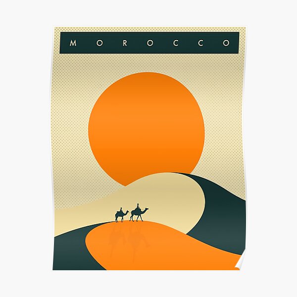 North Africa Desert Bedouin Vintage Airline Travel Art Poster Print Giclée North Africa Desert Bedouin Vintage Airline Travel Art Poster Print Giclée