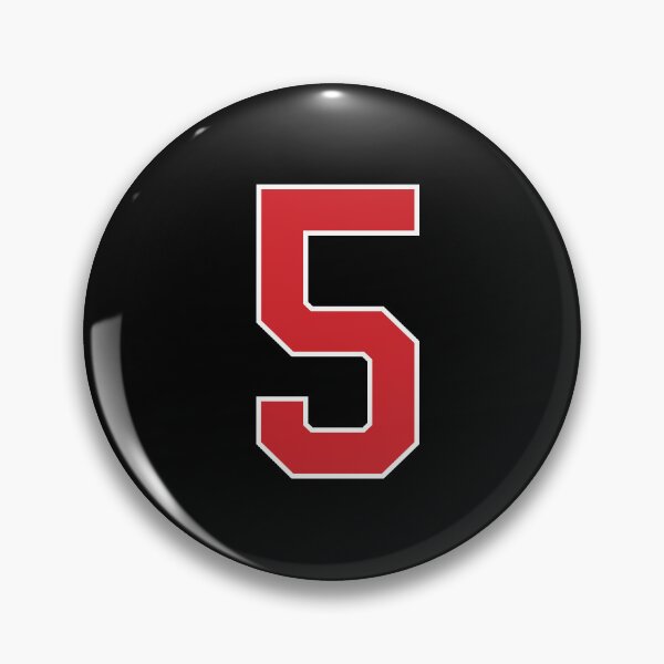 Item preview, Sports Number 5, red black color lucky sport five designed and sold by ArtIsParty.