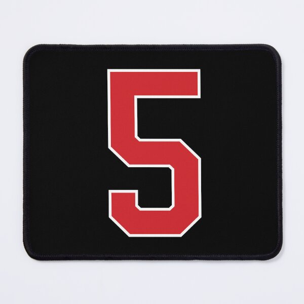 Item preview, Sports Number 5, red black color lucky sport five designed and sold by ArtIsParty.