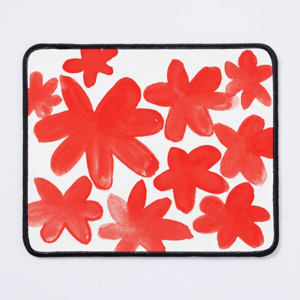 Item preview, red floral watercolor pattern designed and sold by lausn.